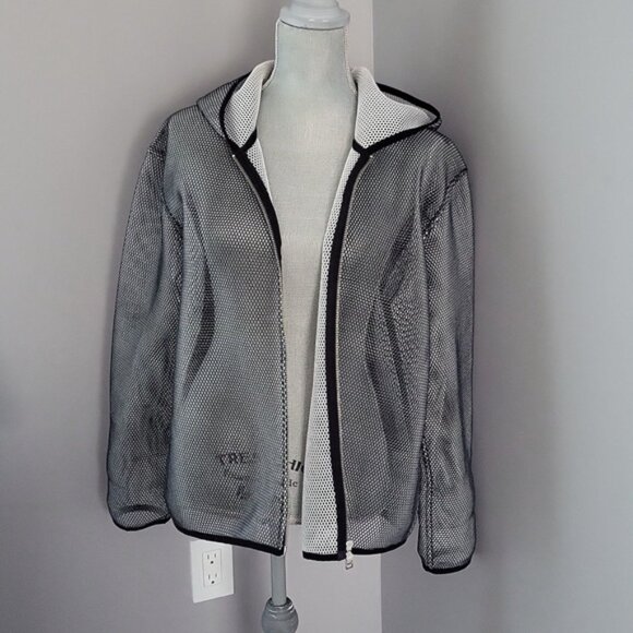 Tonia Debellis Black Mesh Hooded Jacket - Picture 2 of 12